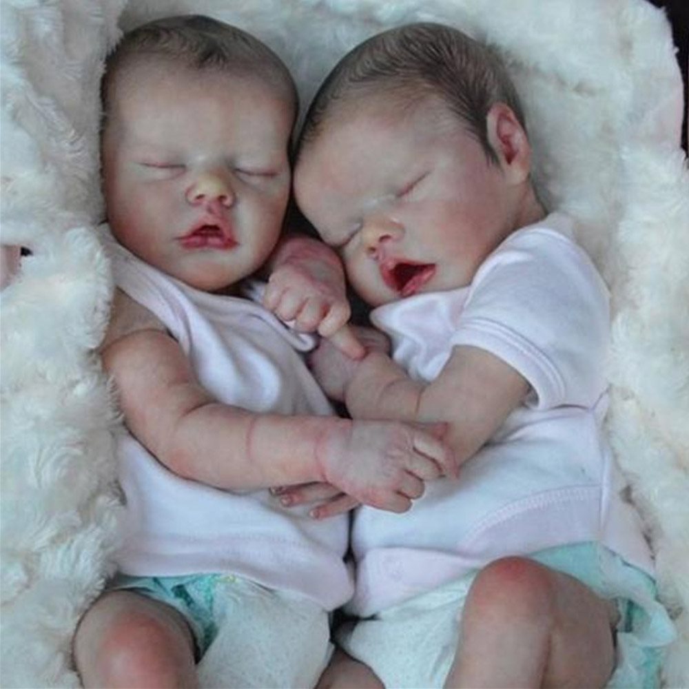 17'' Real Lifelike Twins Hilda and Nettie Reborn Baby Doll Gril