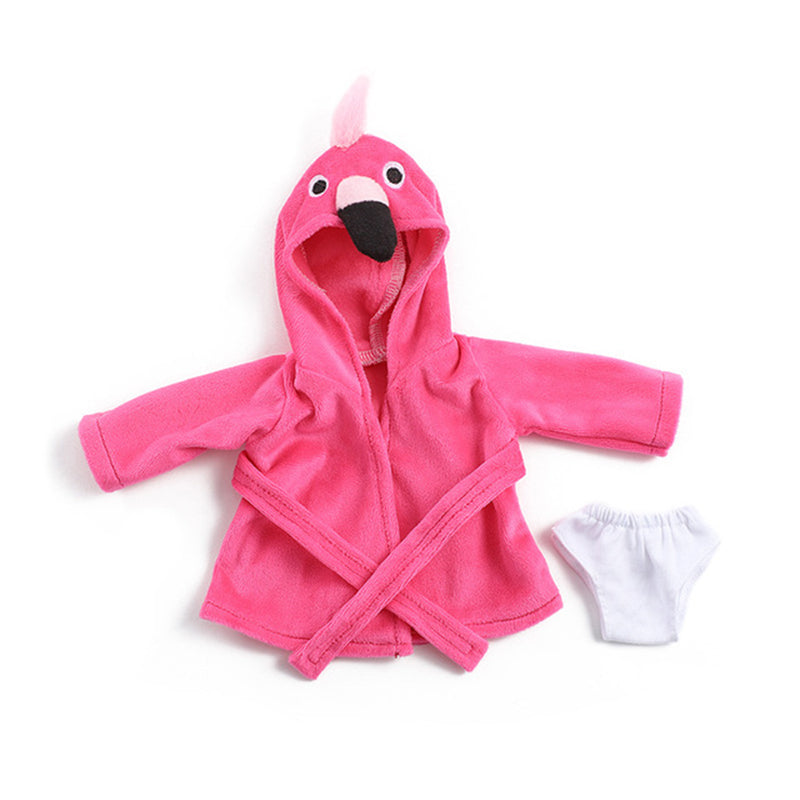 Cute Flamingo Printed Doll Clothes for 12 Inches/30cm Reborn Dolls