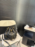 Louis Vuitton LV Black Tote Bag Slidable Metal Chain 26x17cm