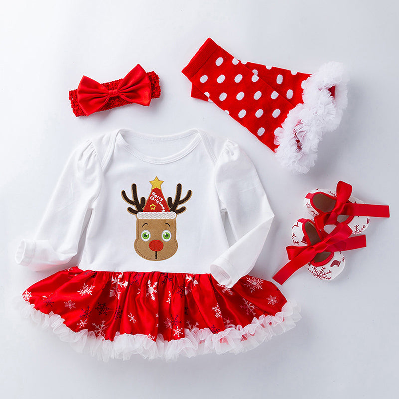 4-Piece Cute Christmas Dress for 21/22/23 Inches Reborn Dolls