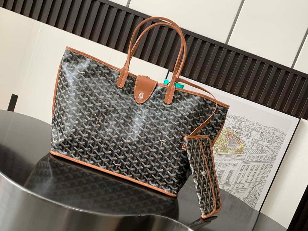Goyard Artois Tote Coated Canvas brown handbag