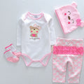 Pink Bear Printed Cute Doll Clothes for 20-22 Inches Reborn Dolls