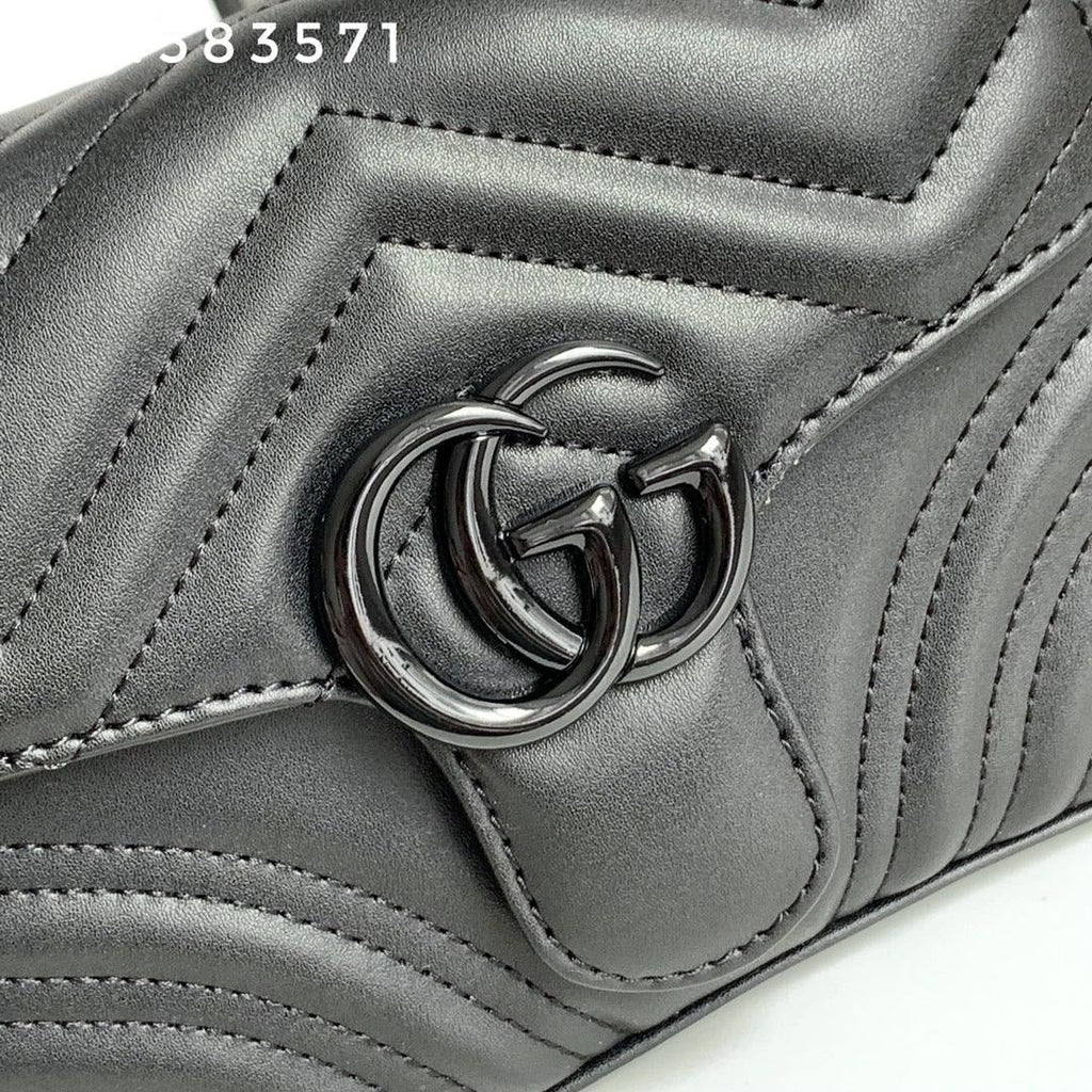 Gucci Marmont Mini Top Handle Bag  8″W X 6″H X 3″D